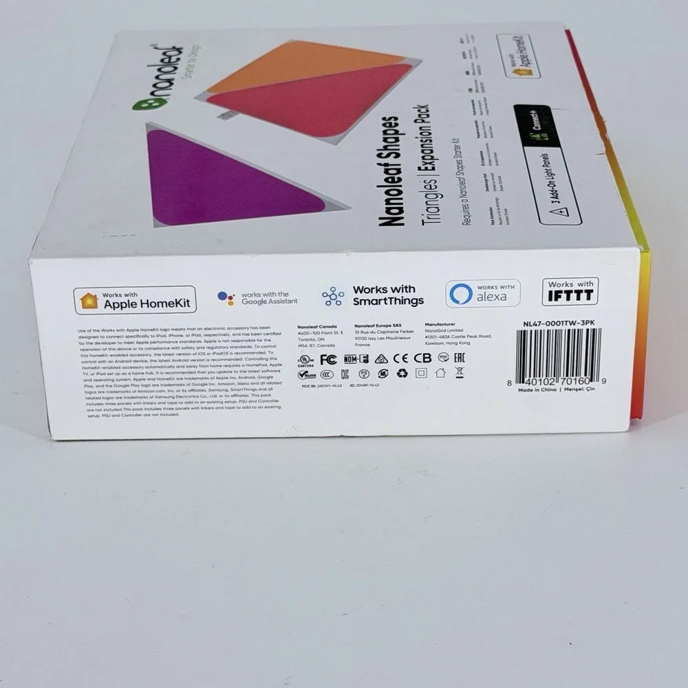 Nanoleaf Shapes Triangles Expansion Pack 3 Panels NL47-0001TW-3PK
